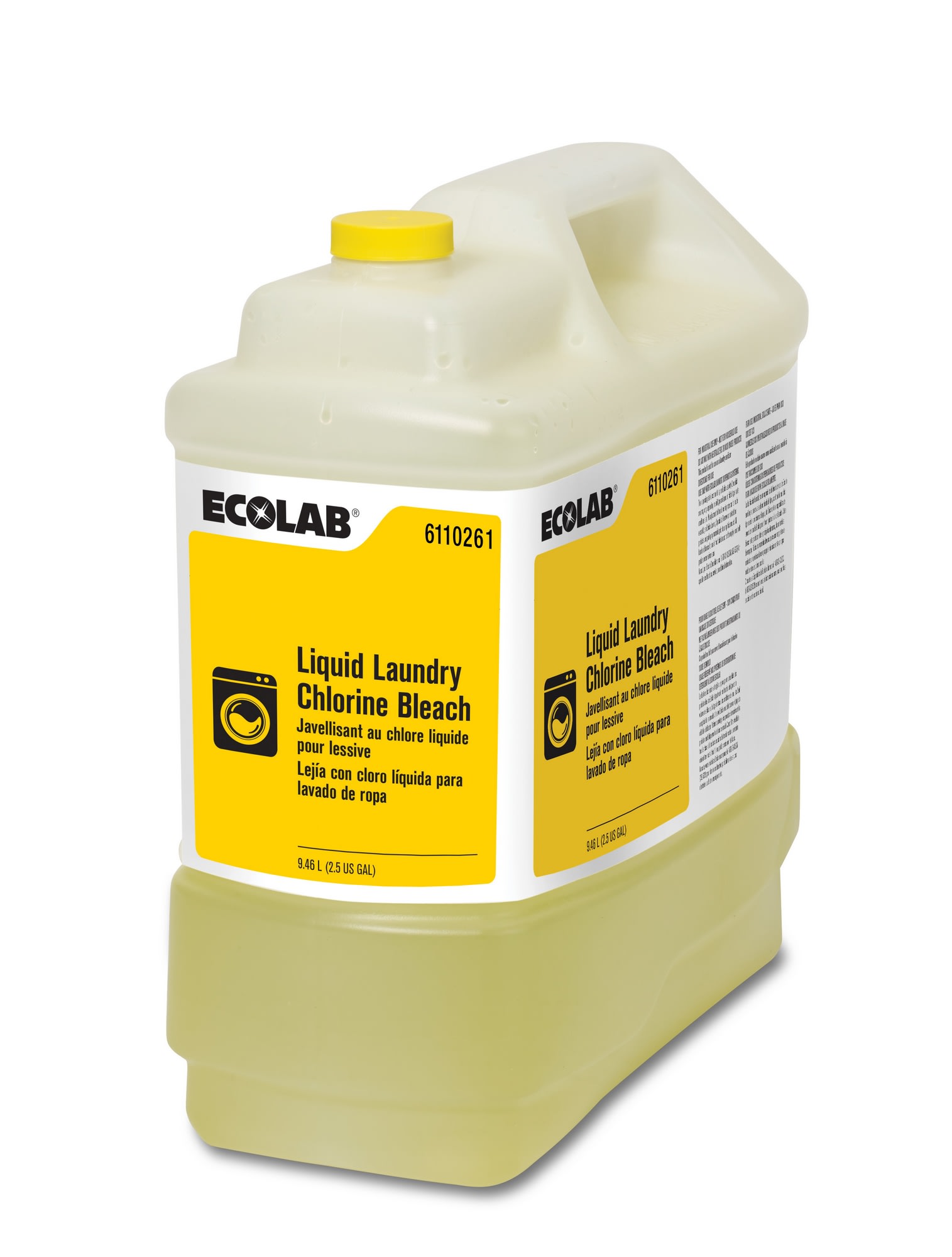 GuestSupply US | Ecolab® Liquid Laundry Chlorine Bleach 2.5 Gallon